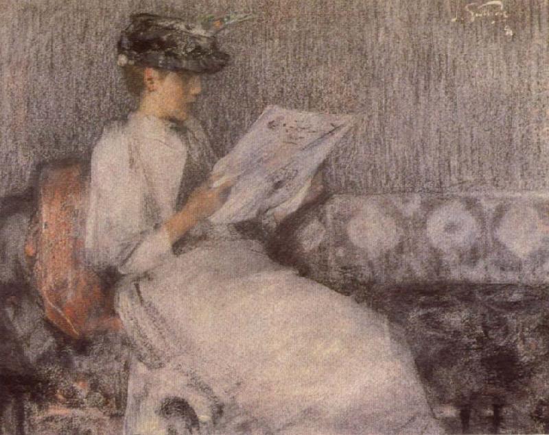 James Guthrie The Morning paper china oil painting image
